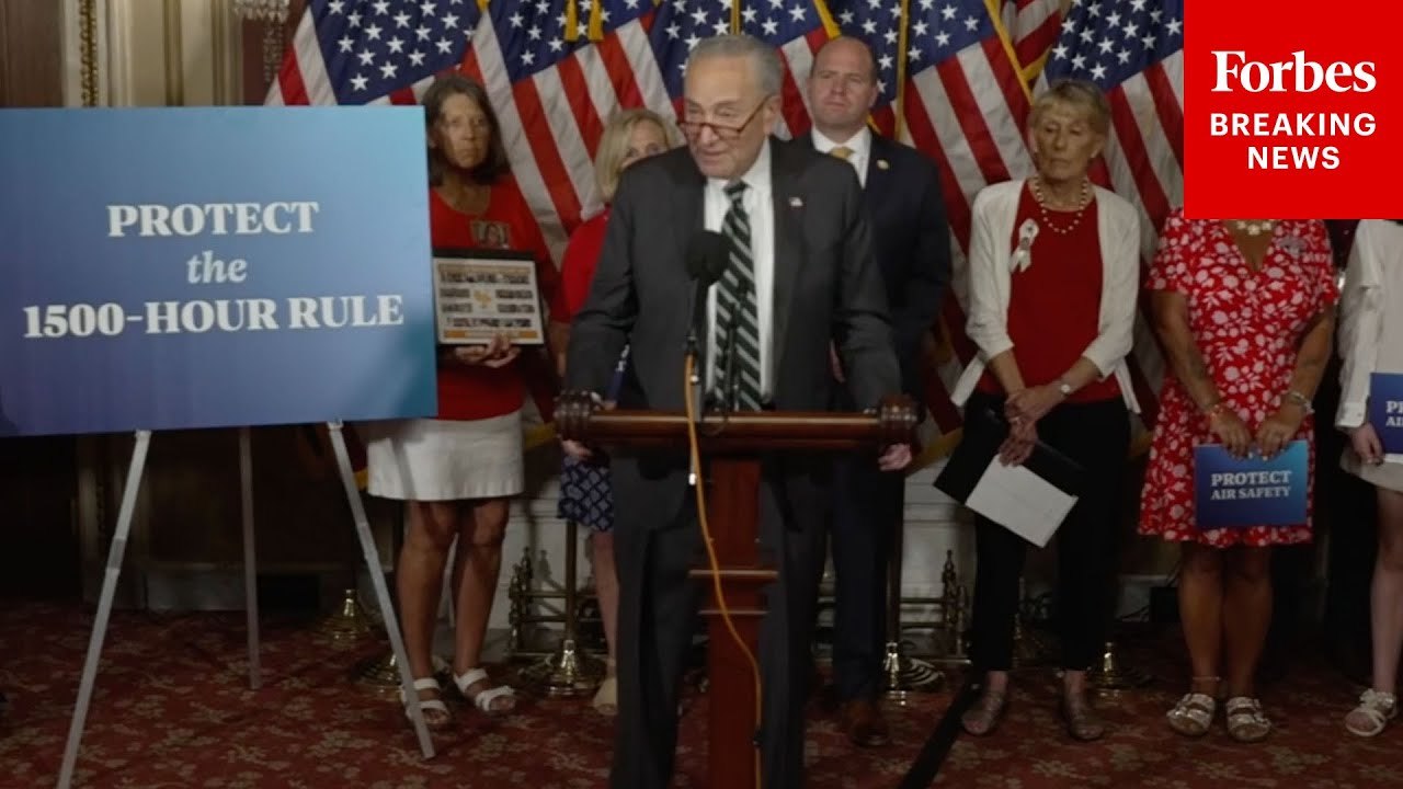 Chuck Schumer Holds Press Briefing With Families Of Victims Of Continental Flight 3407