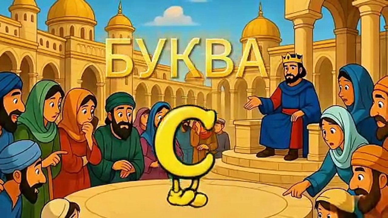 Азбука - алфавит - букварь для детей, библейская азбука, Буква С, Соломон