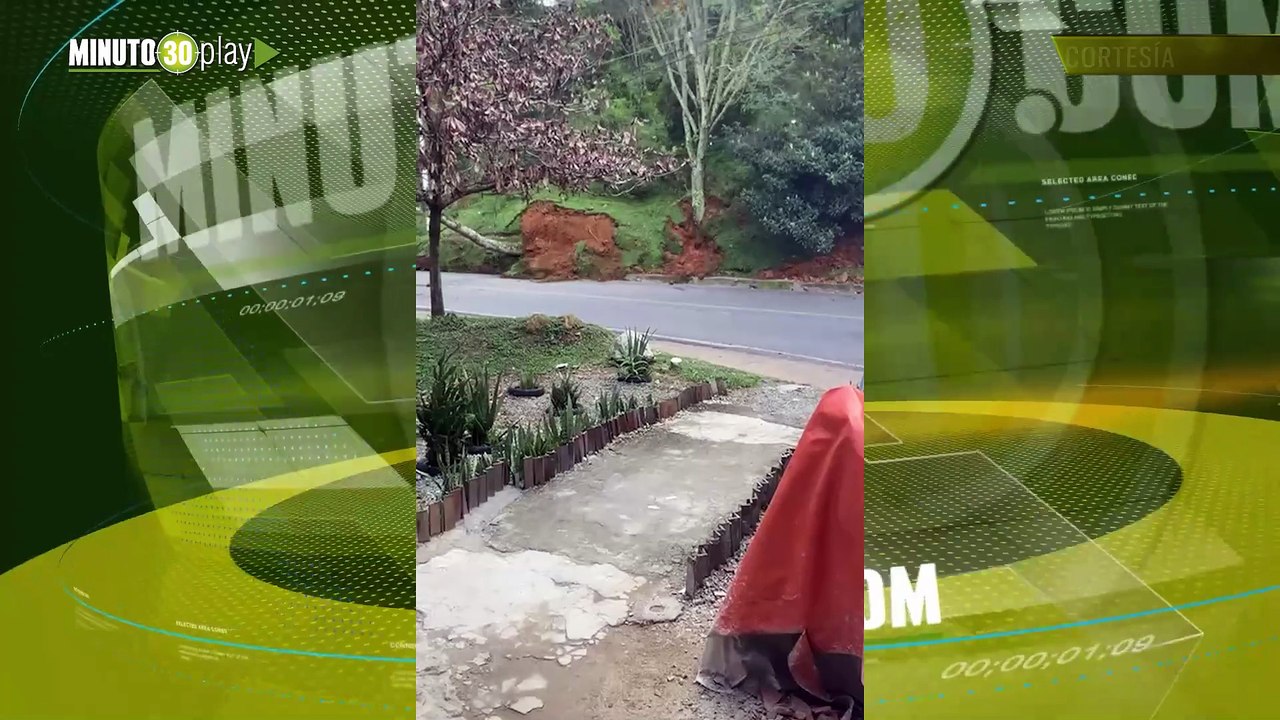 ¡Tremendo susto! Momento exacto del deslizamiento en El Picacho