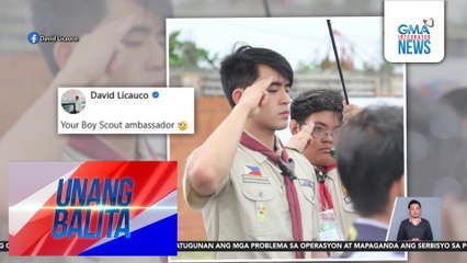 David Licauco, nakibahagi sa flag disposal ceremony bilang ambassador ng Boy Scouts of the Philippines | Unang Balita