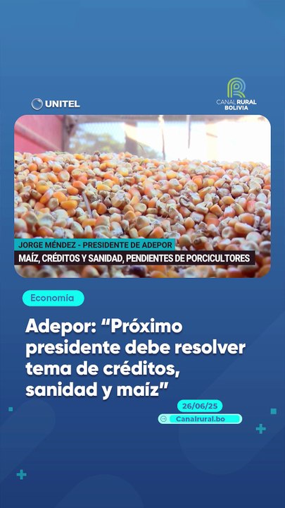 Adepor: “Próximo presidente debe resolver tema de créditos, sanidad y maíz”