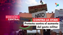 Protestas en España contra el aumento del gasto militar de la OTAN