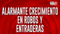 Alarmante crecimiento en robos y entraderas