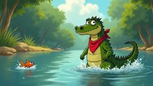 Crunch the Silly Jungle Crocodile kids story