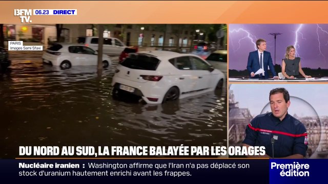 Orages: Près de 2.000 sapeurs-pompiers ont été mobilisés sur le terrain pour essayer d'absorber les plus de 1.000 interventions effectuées , indique Éric Brocardi (FNSPF)