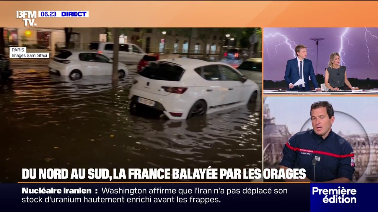 Orages: "Près de 2.000 sapeurs-pompiers ont été mobilisés sur le terrain pour essayer d'absorber les plus de 1.000 interventions effectuées", indique Éric Brocardi (FNSPF)