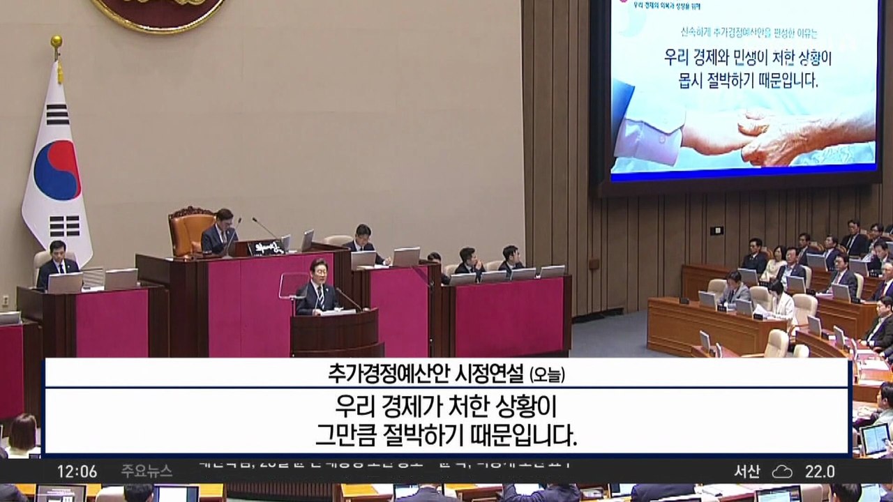 이 대통령, 취임 후 첫 시정연설…“추경 협조 당부”