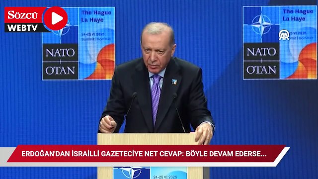 Erdoğan'dan İsrailli gazeteciye net cevap: Böyle devam ederse...