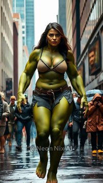Angry She-Hulk moves like a warrior #ai #dc #marvel #superhero