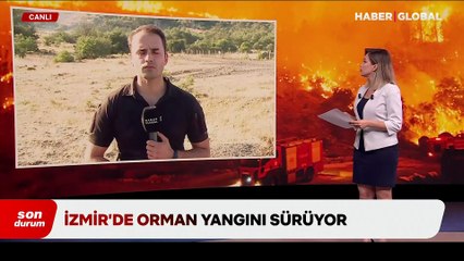 İzmir’deki yangına havadan ve karadan müdahale sürüyor
