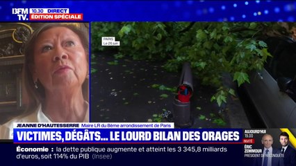 Orages: "On n'a pas eu de blessés, les gens ont été prudents", estime la maire du 8e arrondissement de Paris