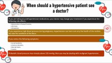 When should a hypertensive patient see a doctor?