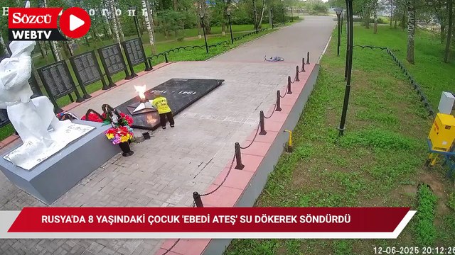 Rusya'da 8 yaşındaki çocuk 'Ebedi ateş' anıtına su dökerek söndürdü