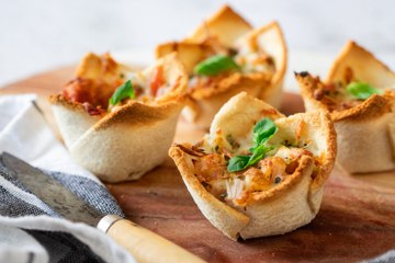 Cestitas de pan de molde