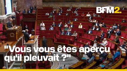 Les orages provoquent une fuite d'eau en plein débat à l'Assemblée nationale