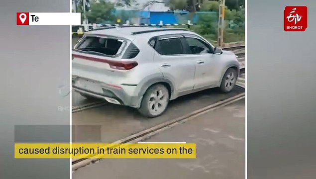 Watch: Uttar Pradesh Woman Drives Car On Railway Track For 7 KM In Telangana; Train Traffic Disrupted For 2 Hours