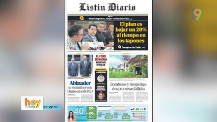 Titulares prensa dominicana jueves 26 de junio 2025 | Hoy Mismo