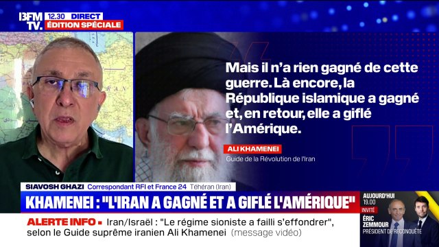 Iran-Israël: l'ayatollah Khamenei affirme que l'Iran a gagné et a giflé l'Amérique