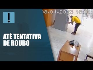 Novas imagens do 8 de janeiro mostram tentativa de roubo a caixa eletrônico no Planalto