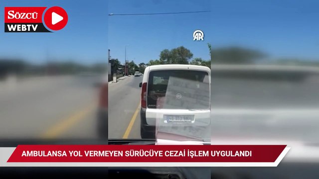 Bodrum'da ambulansa yol vermeyen sürücüye cezai işlem uygulandı