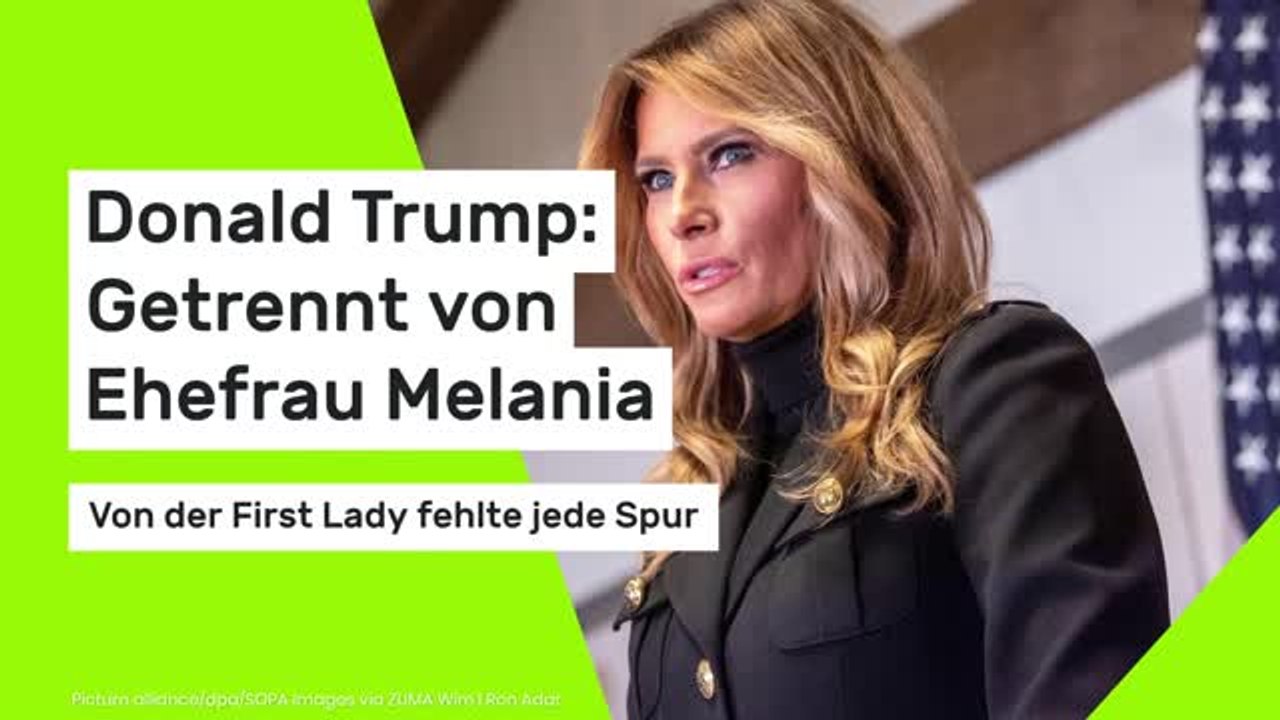 Donald Trump: Getrennt von Ehefrau Melania: Von der First Lady fehlte jede Spur