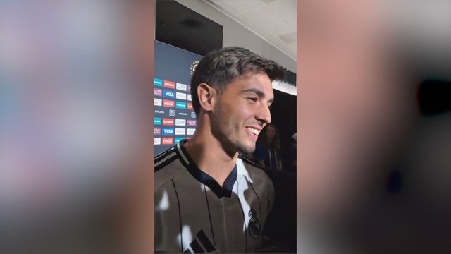 Zona mixta de Brahim Díaz en la previa del RB Salzburgo vs. Real Madrid