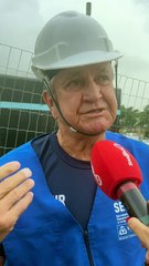 Defesa Civil e Sedur realizam demolição de casarão incendiado em Salvador