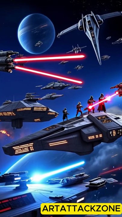 STARWARSSEpic Space Battle | Laser Sword Duels & Spacecraft Dogfights | Star Wars Style Short