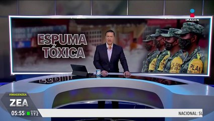 Vecinos de Naucalpan se metieron a la espuma residual por proteger su patrimonio