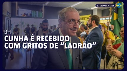 Eduardo Cunha é recebido com gritos de "ladrão" em Confins