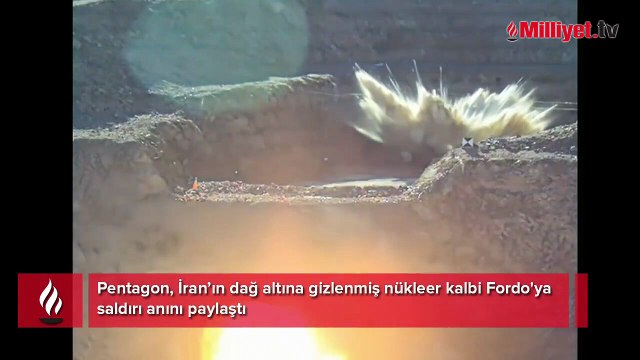 Pentagon, görüntüleri paylaştı: İşte İran'ın nükleer kalbi Fordo'ya böyle saldırmışlar!
