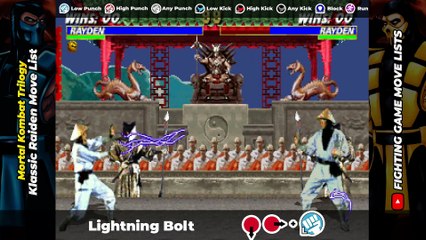 KLASSIC RAIDEN MOVE LIST - Mortal Kombat Trilogy (MKT)