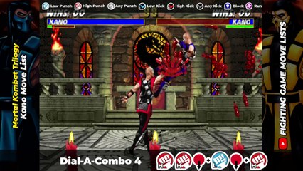KANO MOVE LIST - Mortal Kombat Trilogy (MKT)