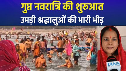 प्रयागराज में गुप्त नवरात्रि पर मां ललिता देवी के मंदिर में उमड़ी श्रद्धालुओं की भीड़