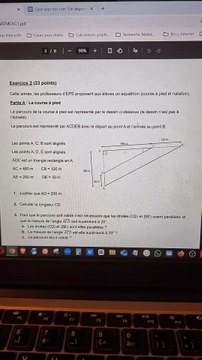 Correction Exercice 2 Brevet 2025 Métropole sur la Géométrie et Statistiques.#brevetmaths #brevet2025 #brevet #geometrie #pythagore #thales #statistiques