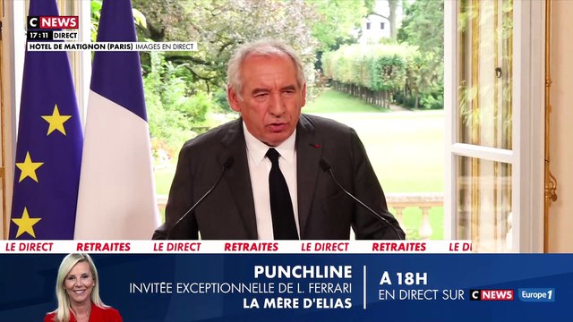 Conclave sur les retraites: François Bayrou évoque des avancées mais pas d'accord signé à ce stade - Le texte sera soumis au parlement à l'automne