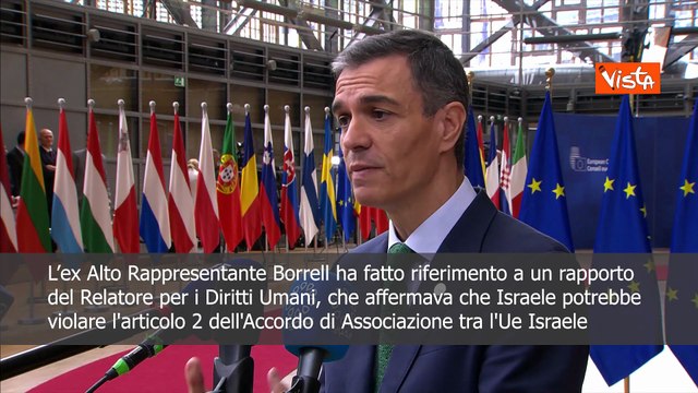 Sanchez: L'Europa deve sospendere immediatamente l'accordo di associazione con Israele