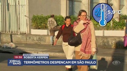 Termômetros despencam e São Paulo tem recorde de frio