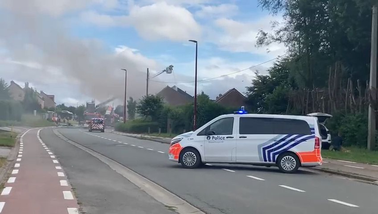 Une habitation de la rue de la Wallonie à Leuze-en-Hainaut ravagée par un incendie