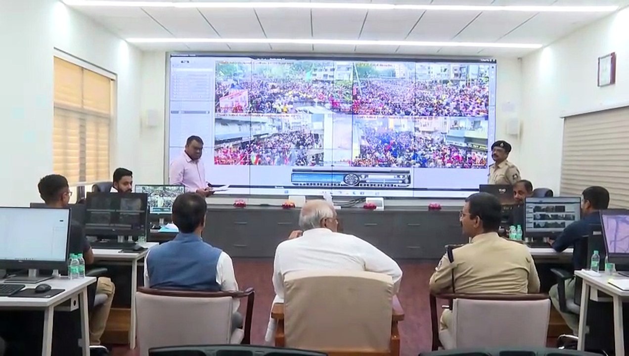 CM DASHBOARD AHMEDABAD JAGANNATH RATH YATRA LIVE MONITORING BY GUJARAT CM FROM GANDHINAGAR