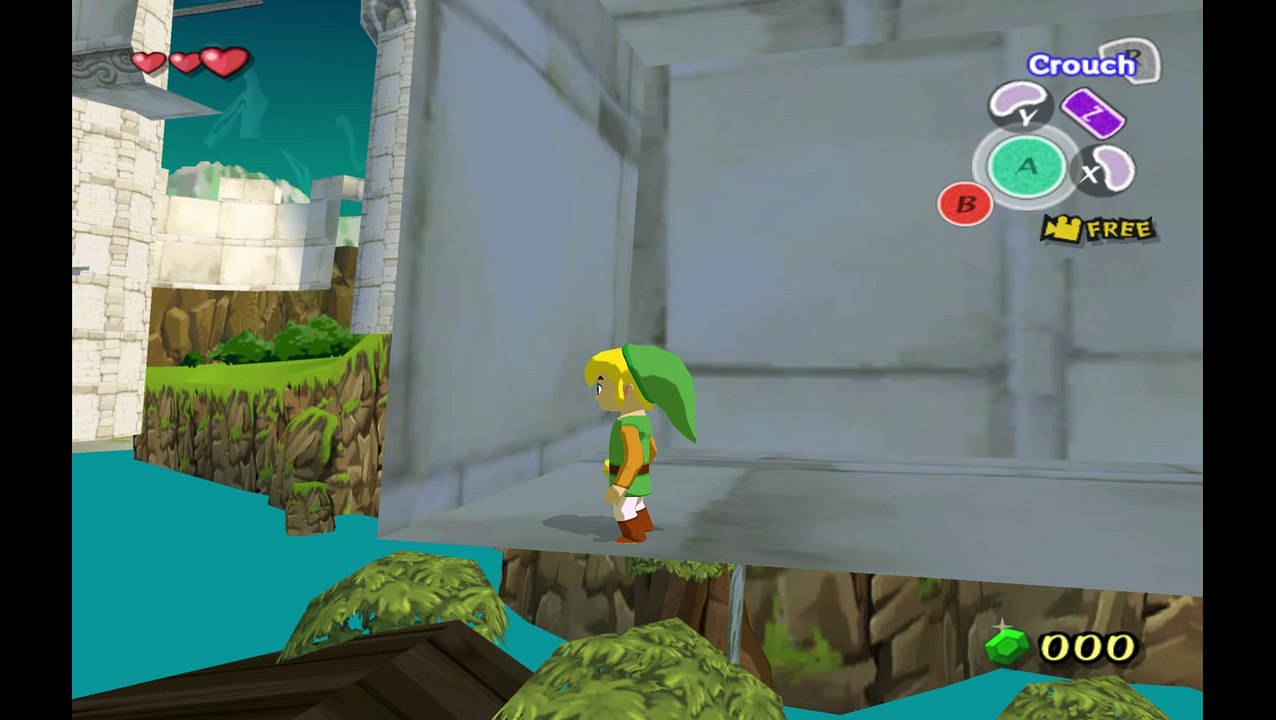 Wind Waker. Actors on side of Hyrule Map test P6 (added collision)