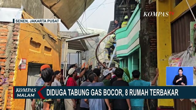 Kebakaran 8 Rumah di Senen, 18 Unit Mobil Damkar Diterjunkan ke Lokasi