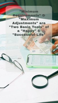 Happy Life = Minimum Requirements + Maximum Adjustments | Powerful Quote #motivation #success