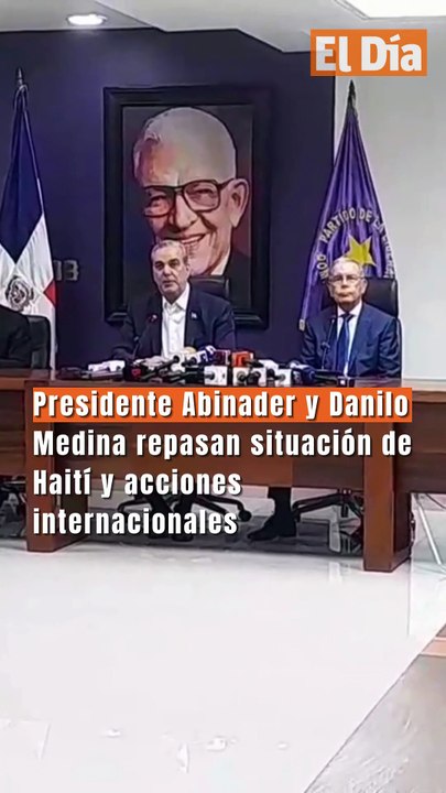 Presidente Abinader y Danilo Medina repasan situación de Haití y acciones internacionales
