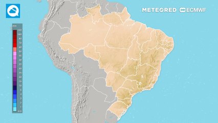 Previsão de acumulados totais de chuva até Sábado (28).