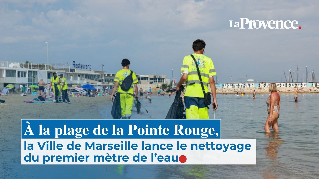 À la plage de la Pointe Rouge, la Ville de Marseille lance le nettoyage du premier mètre de l’eau