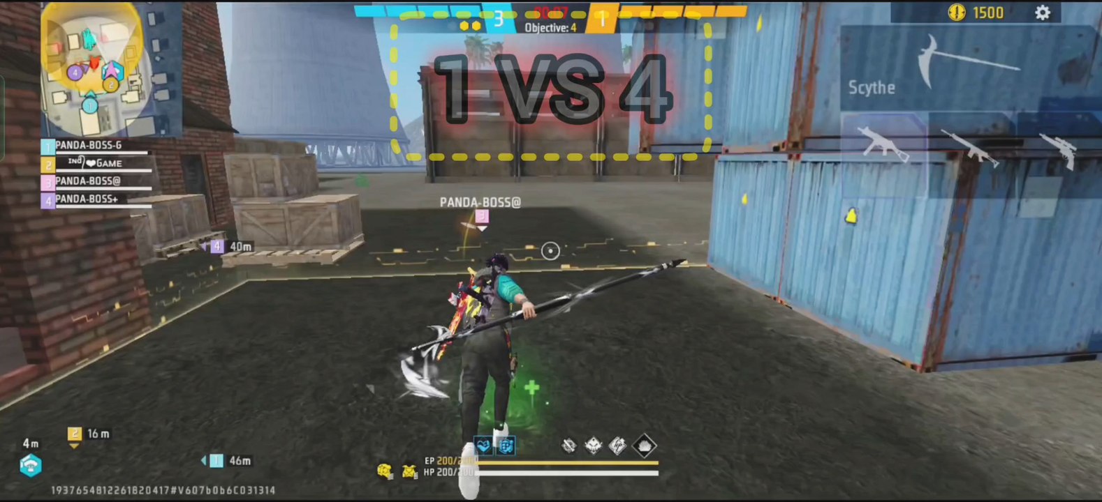 Free Fire Perafal 1v4 Clutch Gameplay only headshot