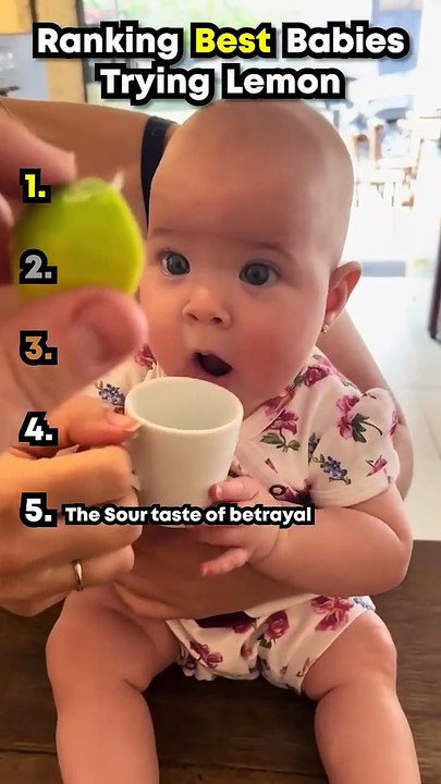Ranking Best Babies Trying Lemon 🍋