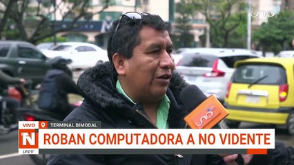Roban computadora a no vidente