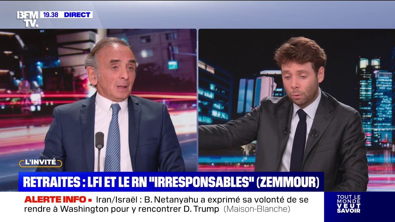 Conclave sur les retraites: "Je ne comprends plus rien aux lignes rouges du Rassemblement national", déclare Éric Zemmour (Reconquête)